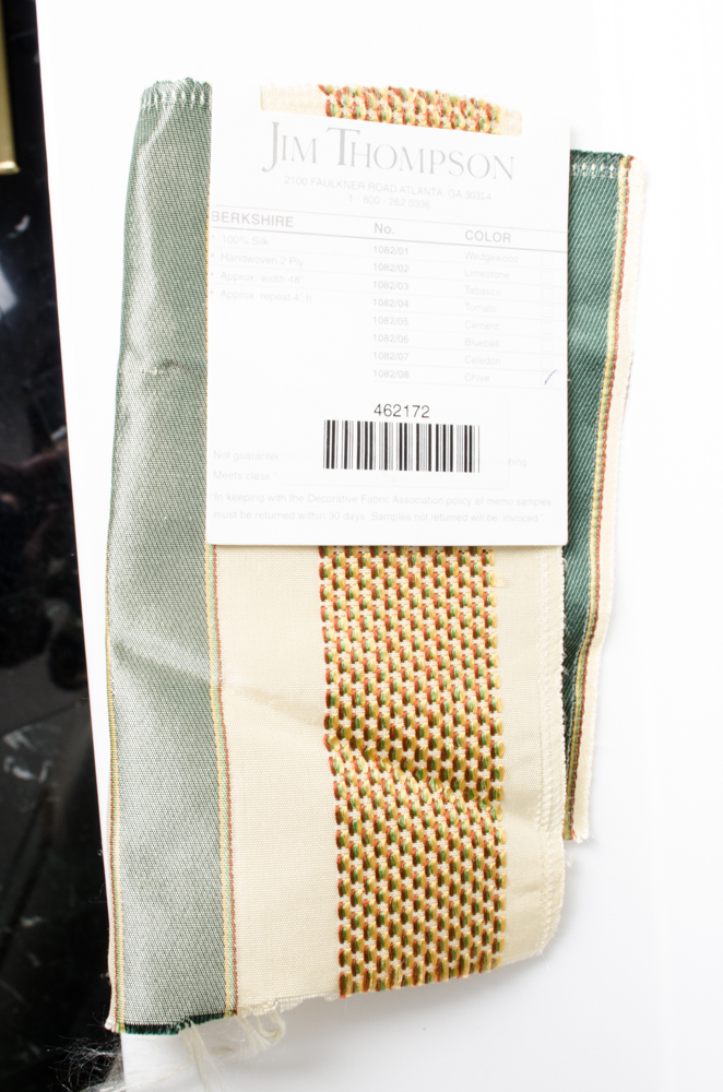 Custom Floral Valance and Striped Panel