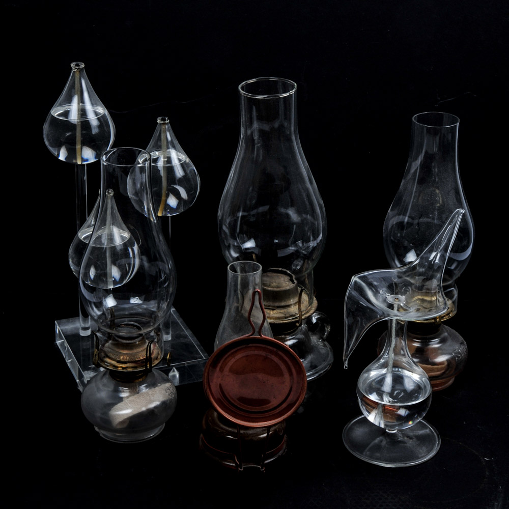 Collection of Vintage and Modern Oil Lamps