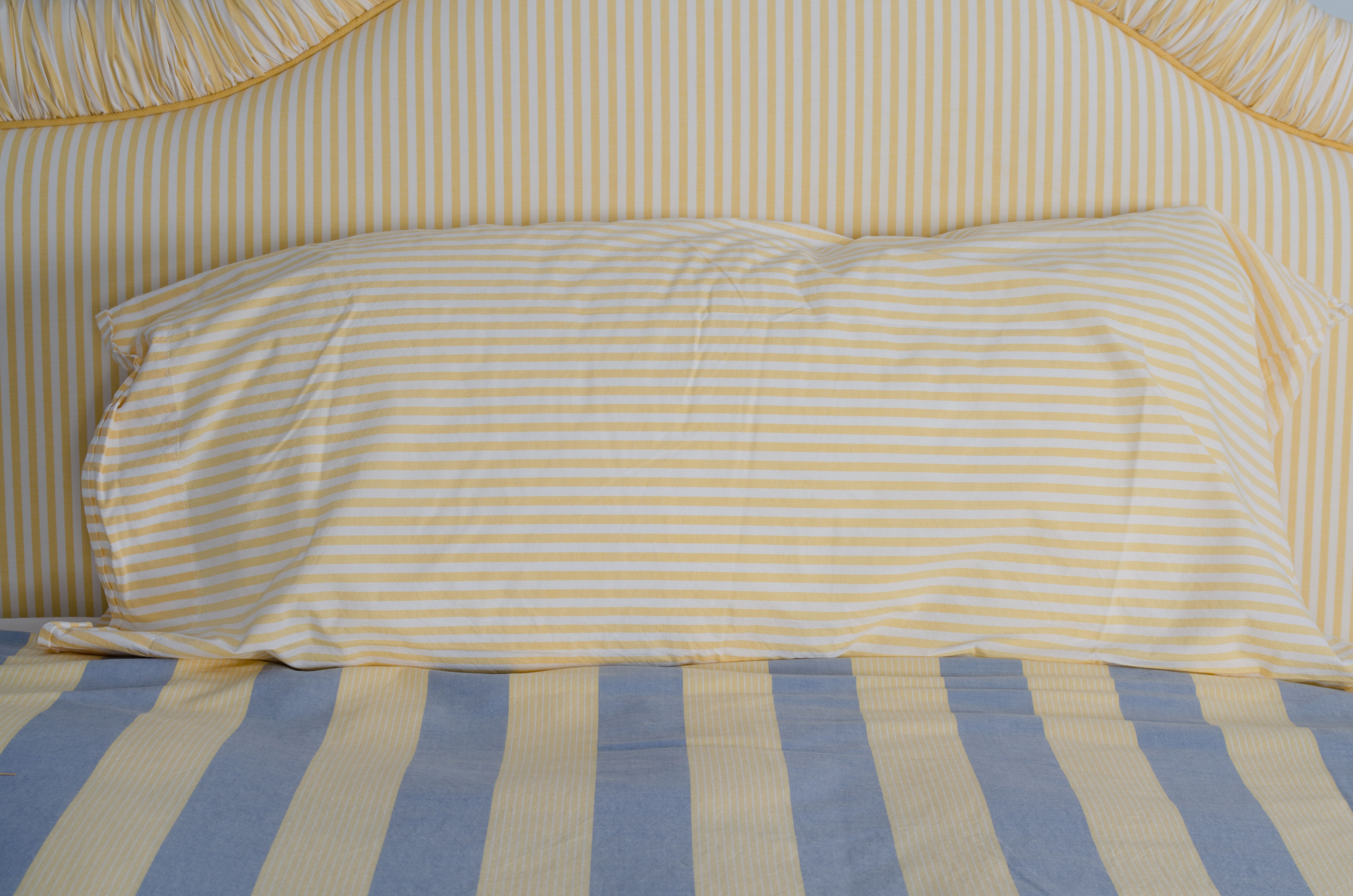 Custom  Queen Headboard And Coordinating Linens