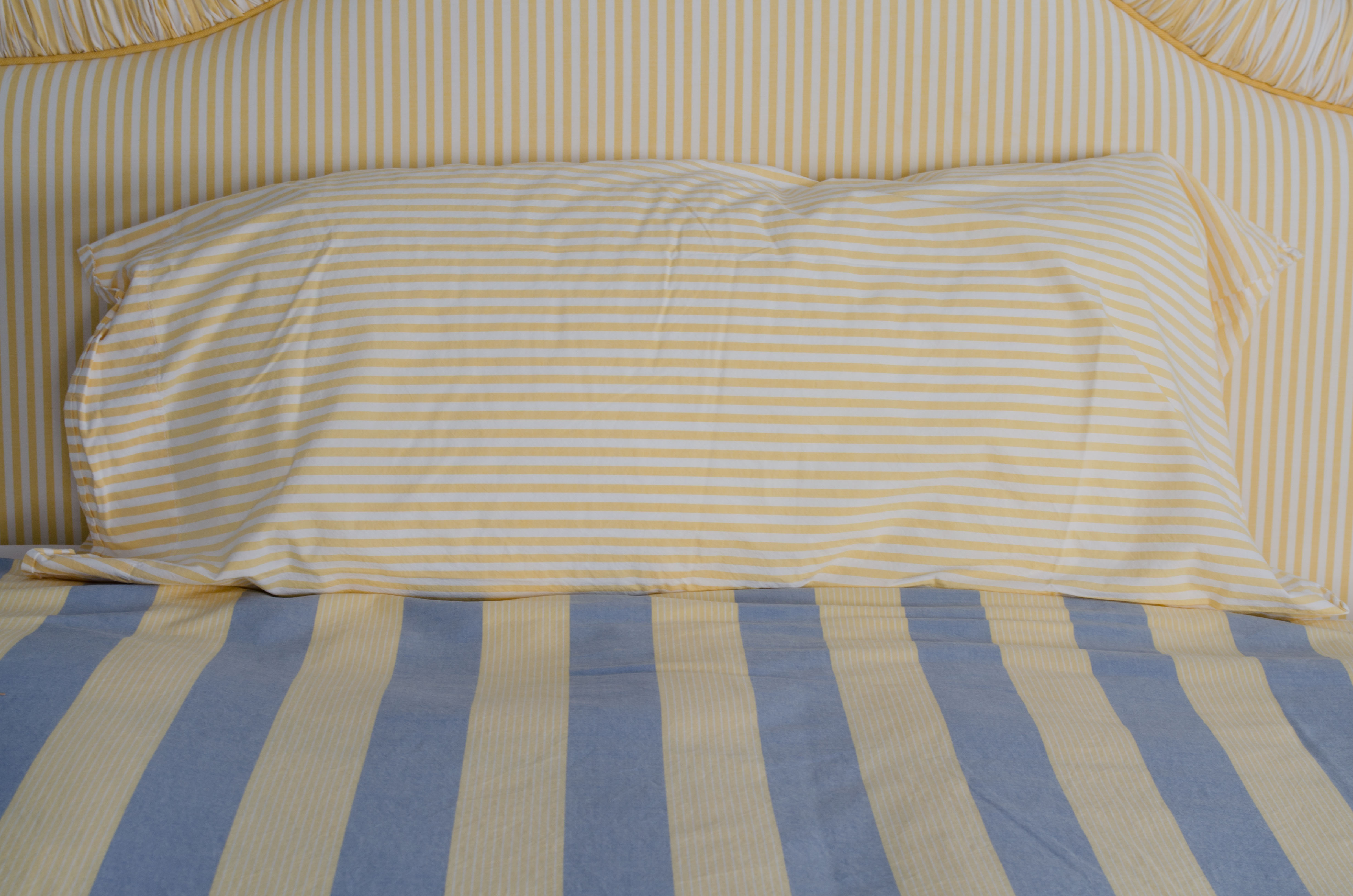 Custom  Queen Headboard And Coordinating Linens