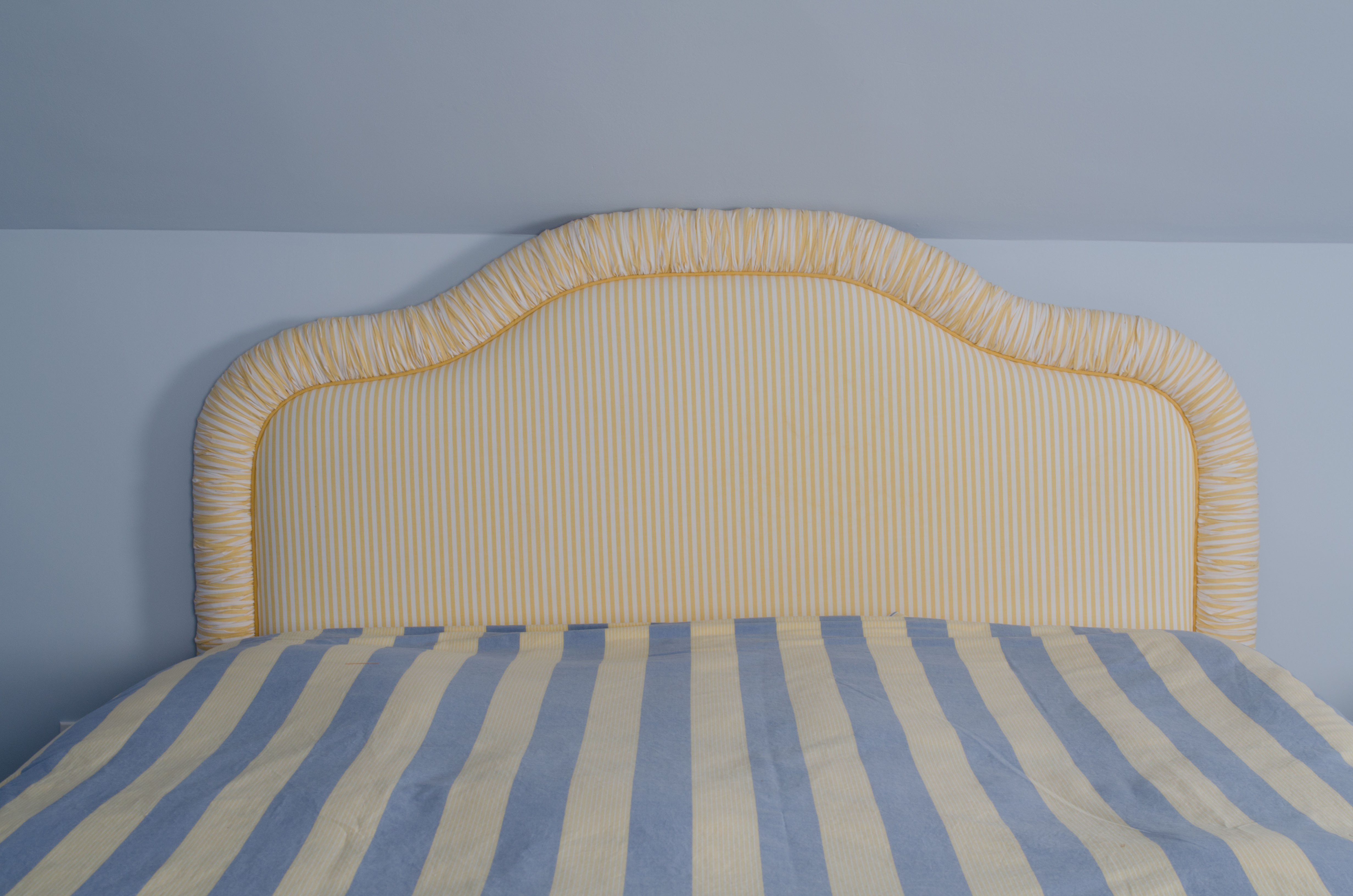 Custom  Queen Headboard And Coordinating Linens