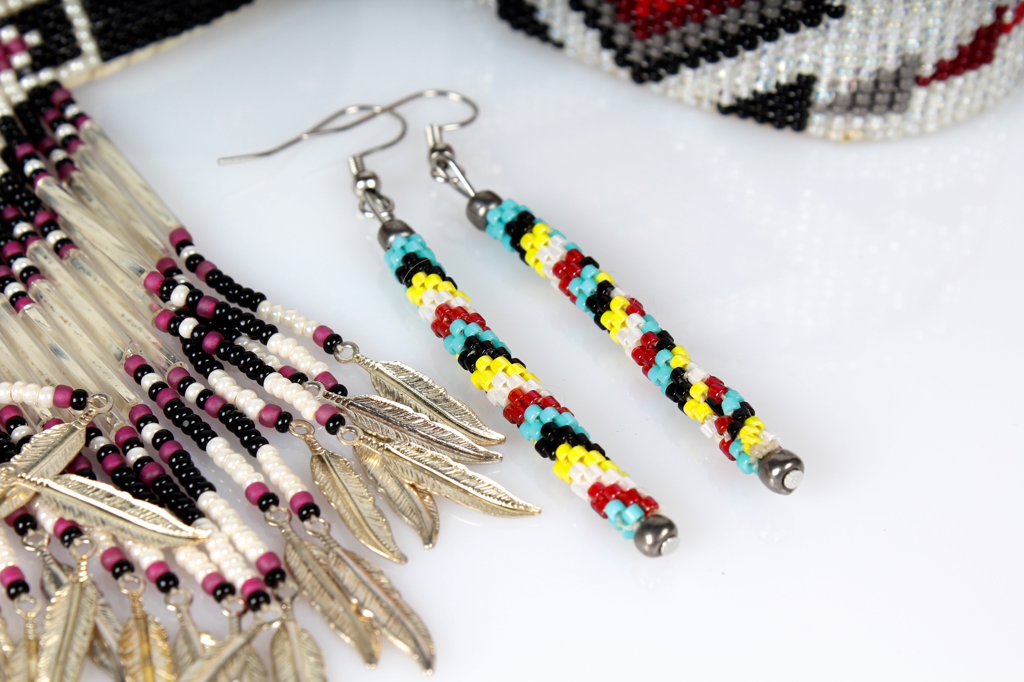Trio of Native American Beaded Jewelry