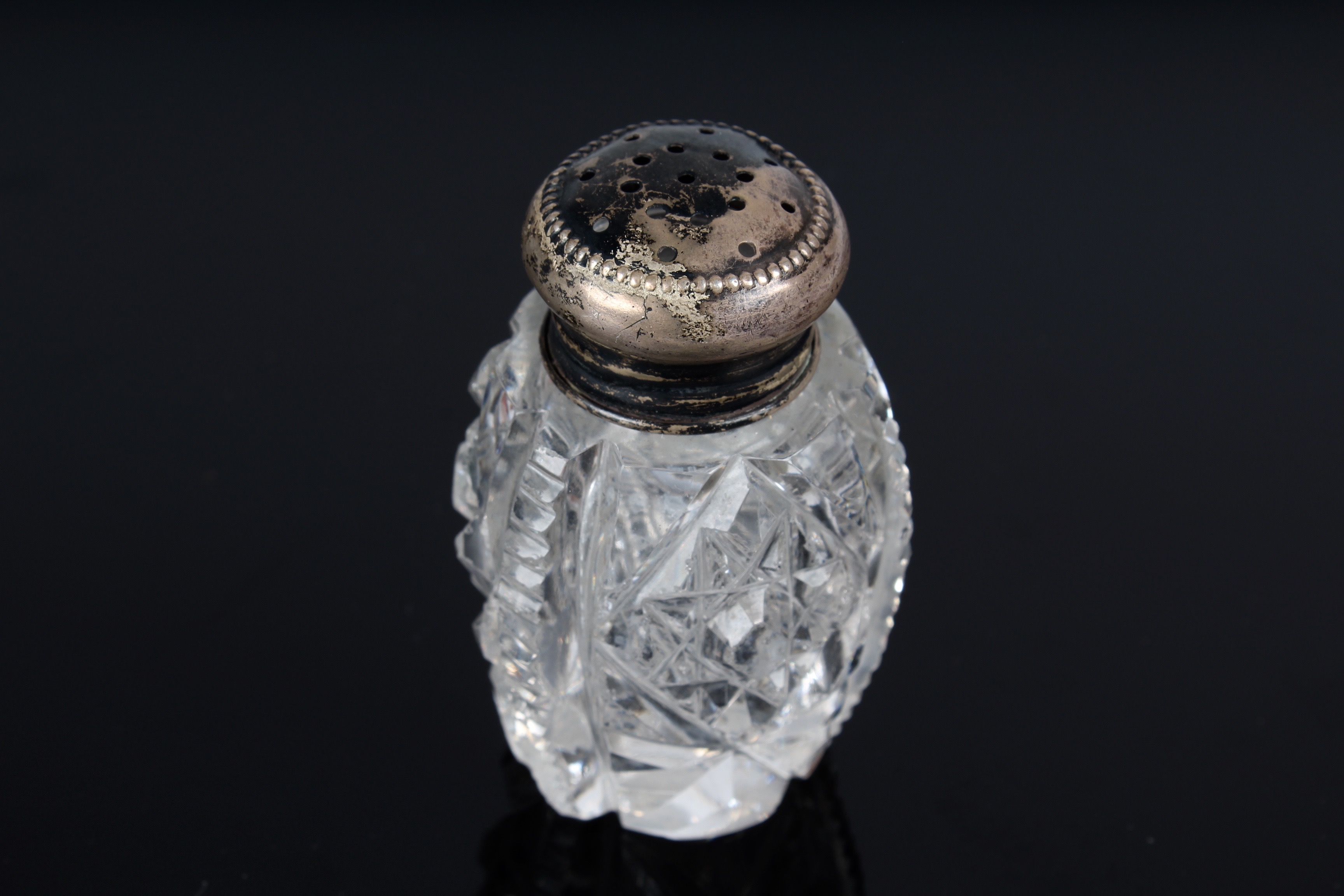 Hawkes American Brilliant Cut Glass Salt and Pepper Shaker