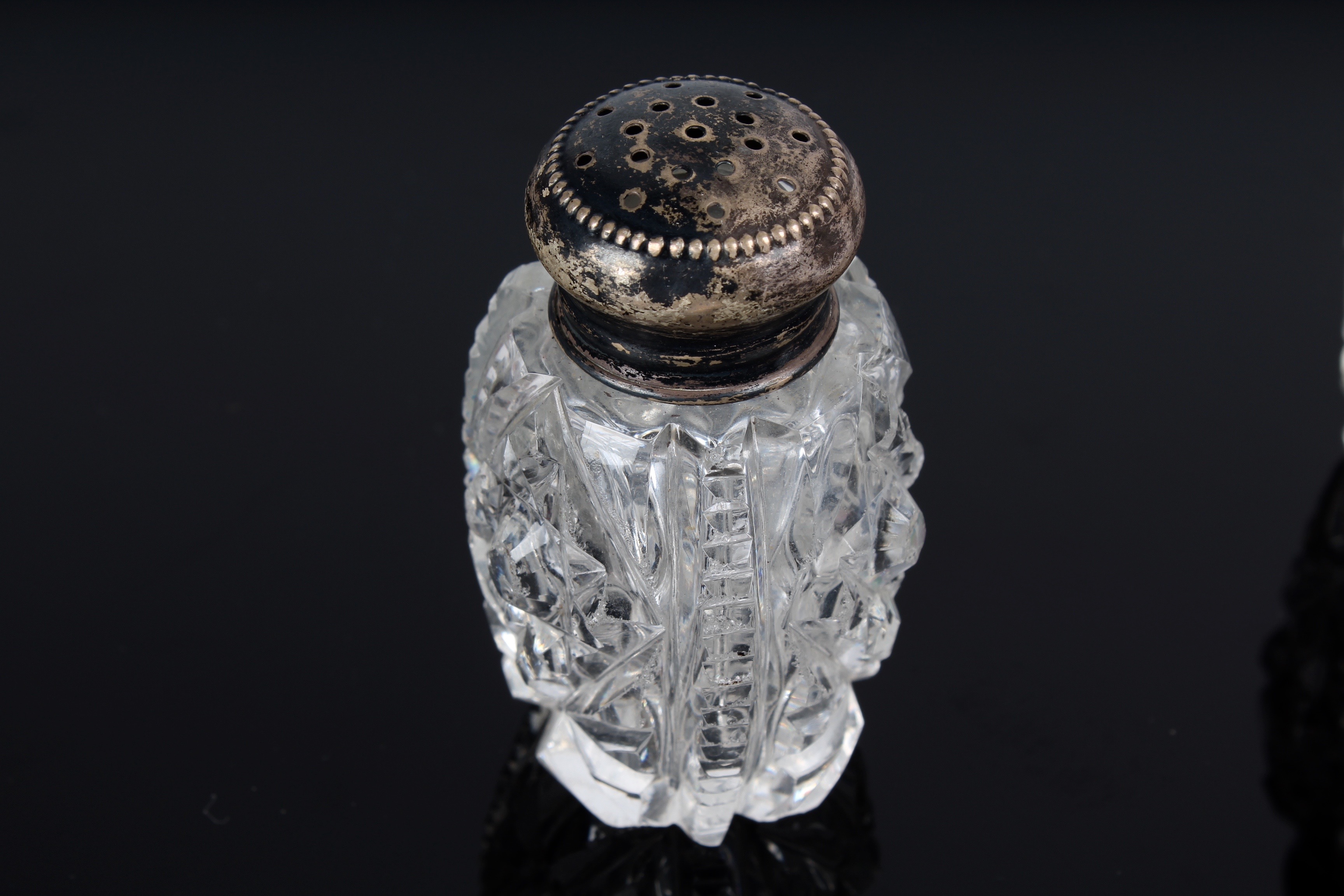 Hawkes American Brilliant Cut Glass Salt and Pepper Shaker