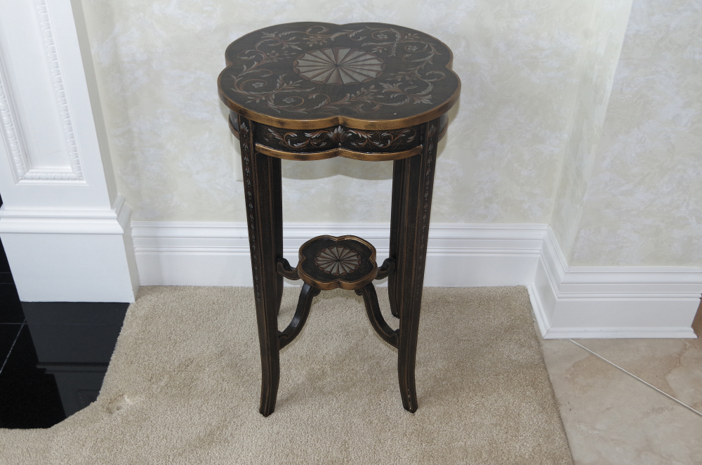 Crackle Finish Accent Table