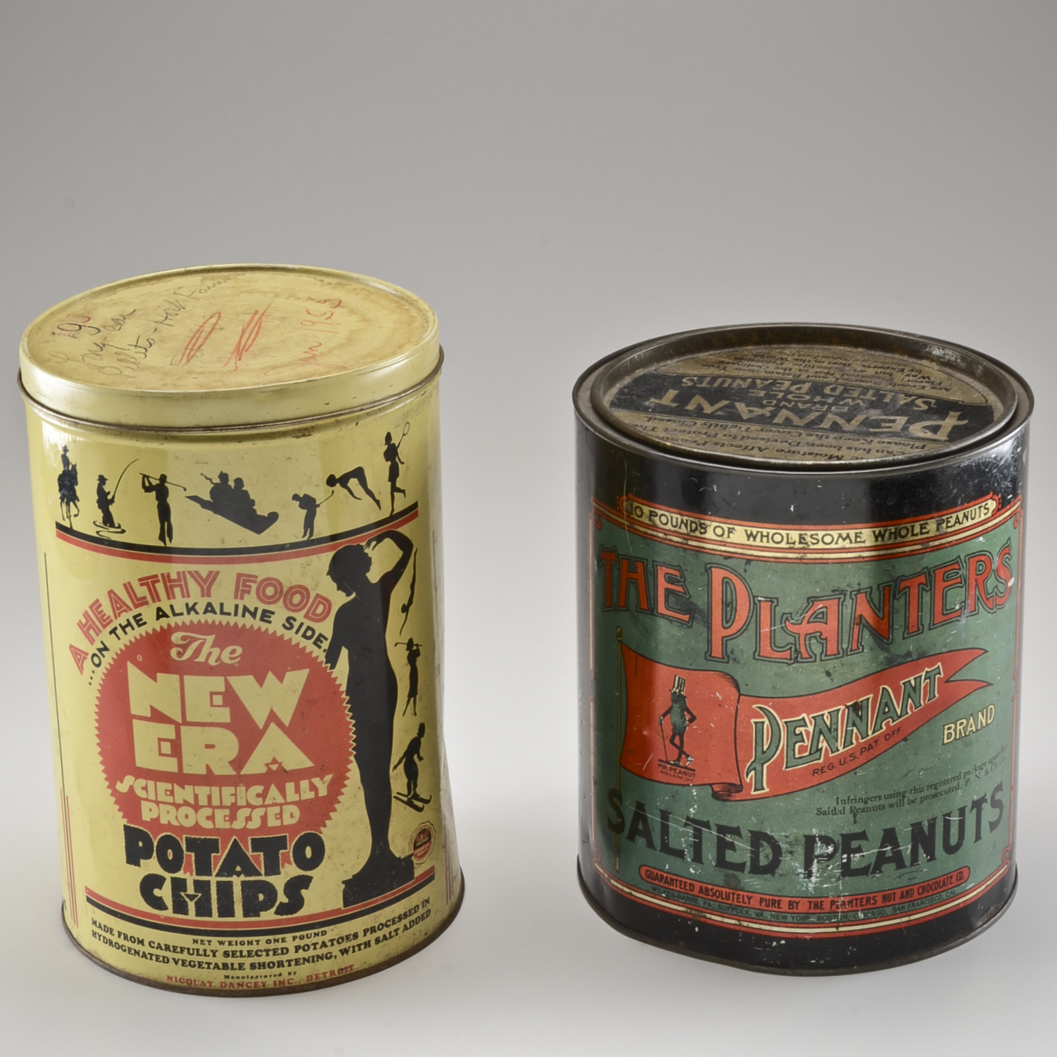 Two Vintage Snack Tins