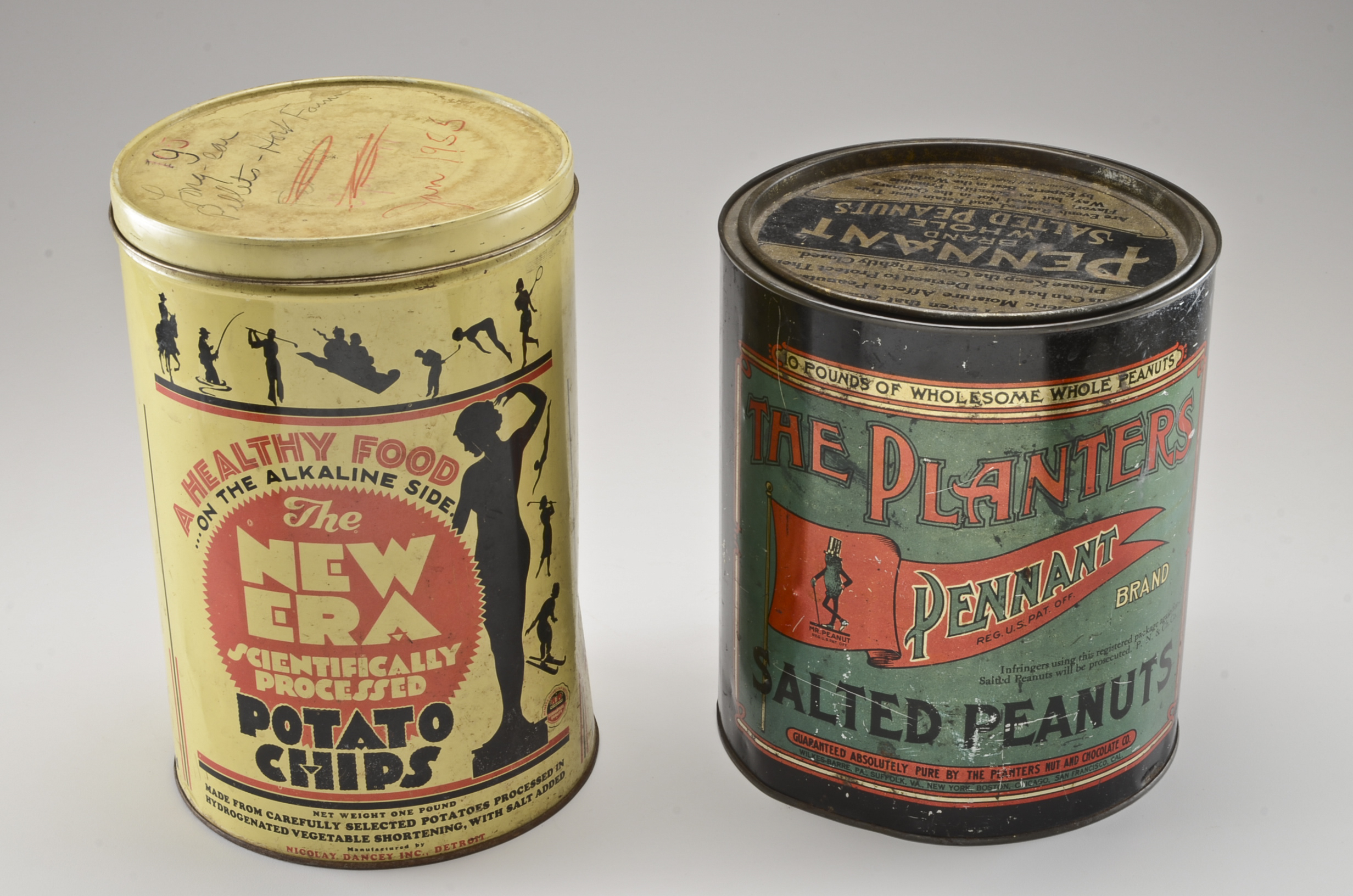 Two Vintage Snack Tins