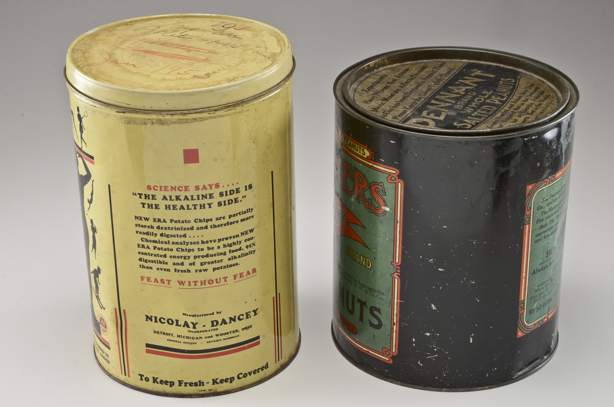 Two Vintage Snack Tins