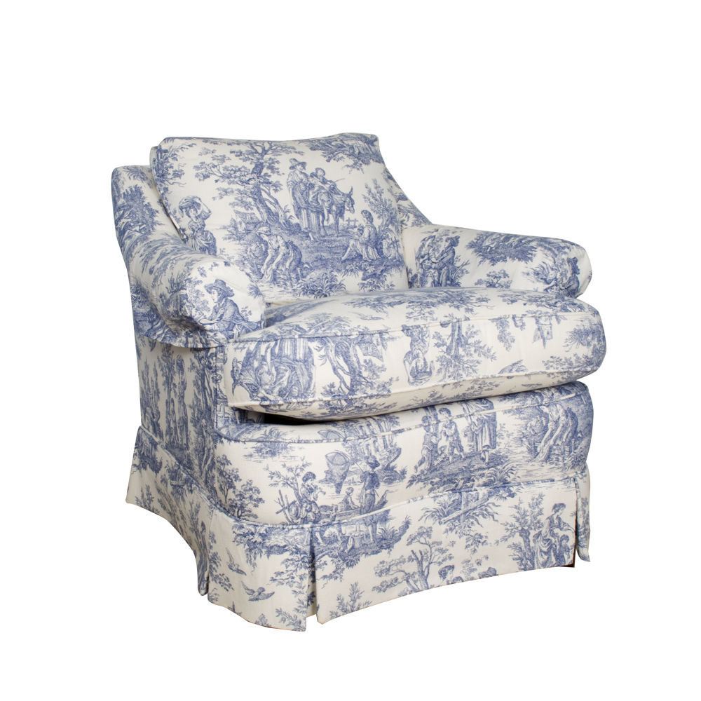 William Allen Toile Club Chair