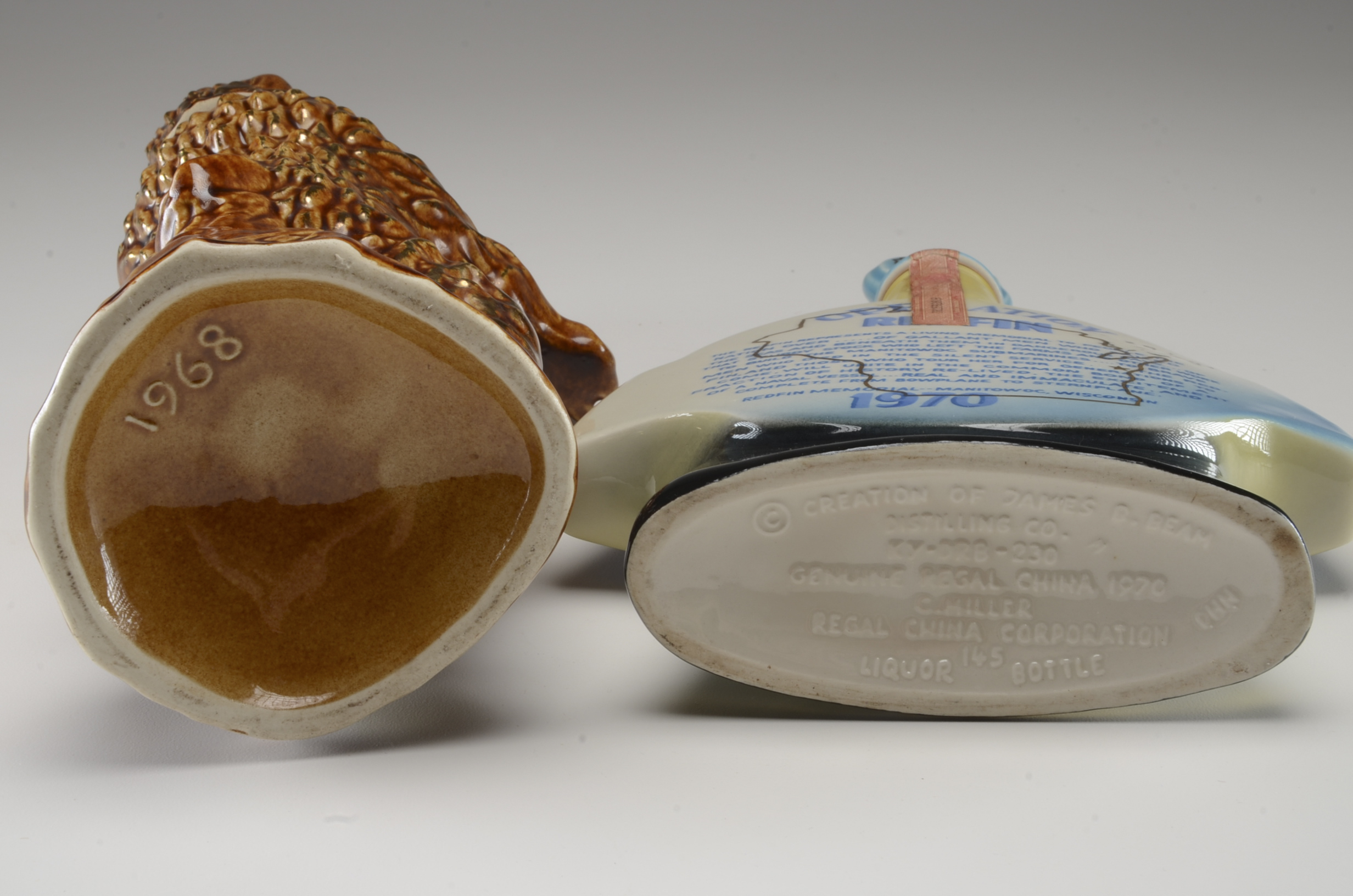 Pair of Vintage Ceramic Liquor Decanters