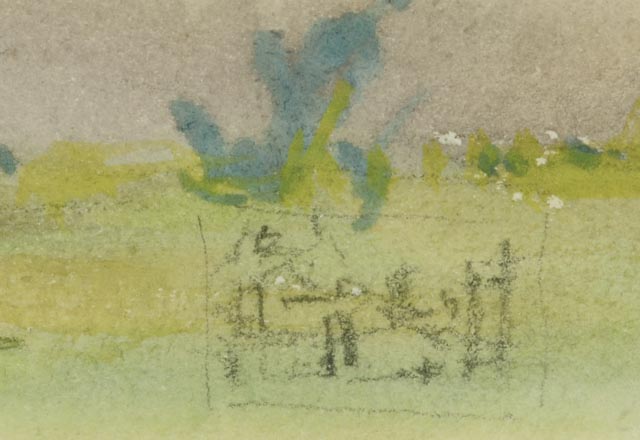 Louise McCormick Watercolor "Crescent Moon"