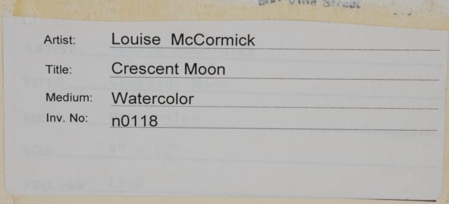 Louise McCormick Watercolor "Crescent Moon"