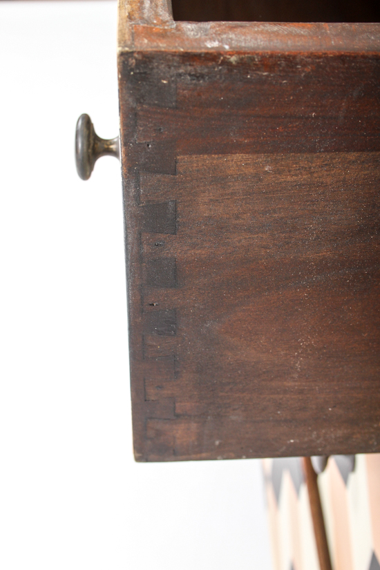 Painted Geometric Three Drawer Dresser