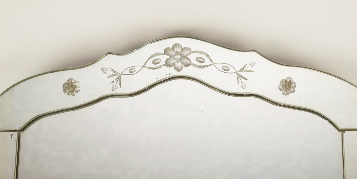 Etched Mirror Circa 1930's