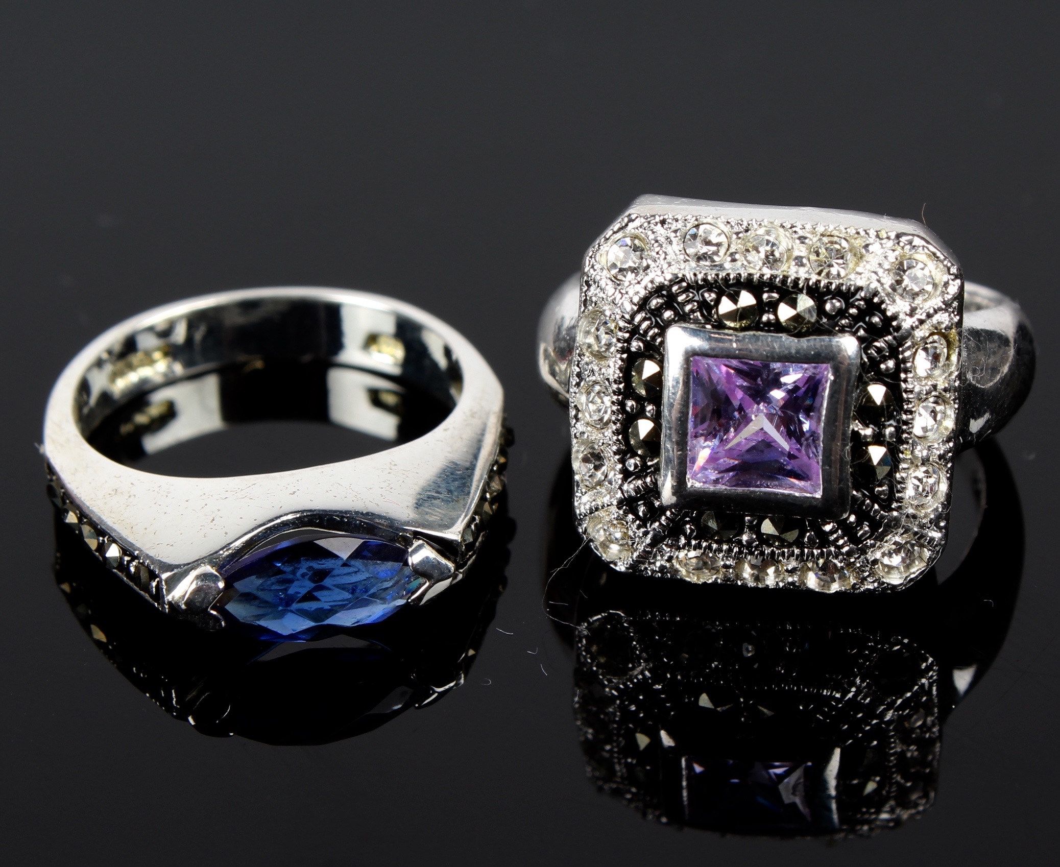 Collection of Sterling Silver Statement Rings