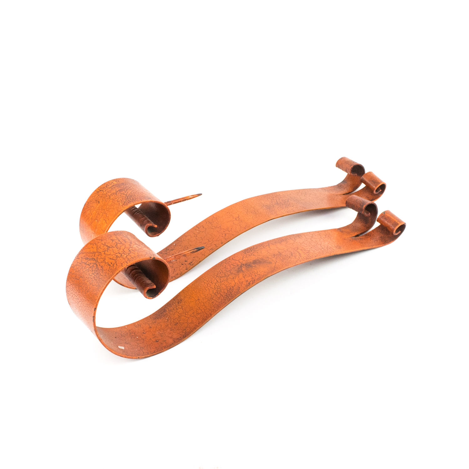 Pair of Orange Contemporary Wall Sconces