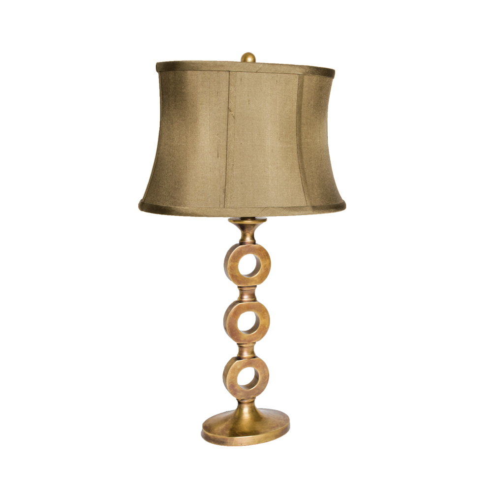 Sculptural Brass Desk Lamp