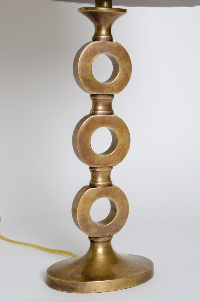 Sculptural Brass Desk Lamp