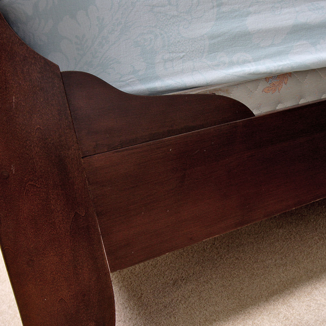 Mahogany Full Size Sleigh Bed Frame