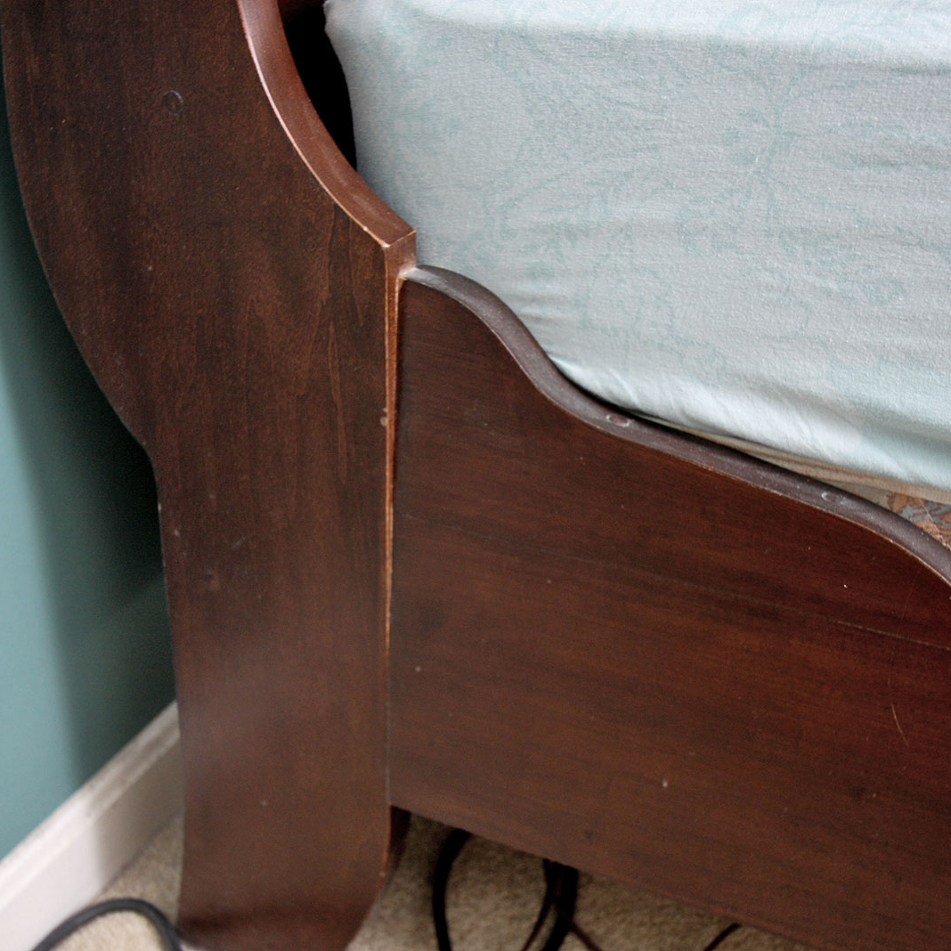 Mahogany Full Size Sleigh Bed Frame