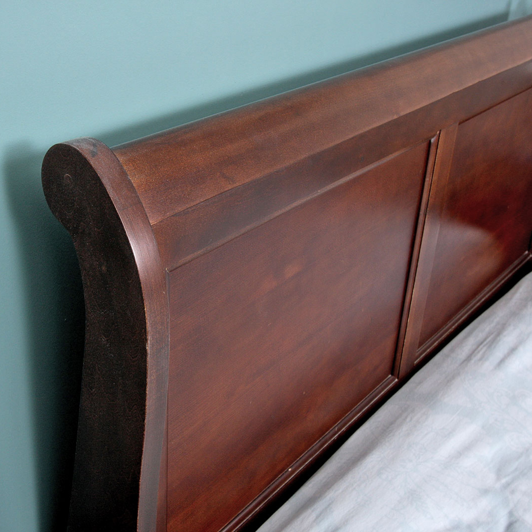 Mahogany Full Size Sleigh Bed Frame