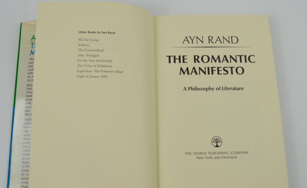 First Printing Of  "The Romantic Manifesto" By Ayn Rand