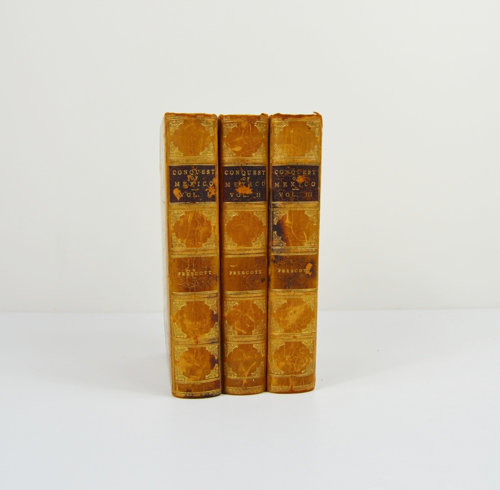 Antique "Conquest of Mexico", 3 Volumes