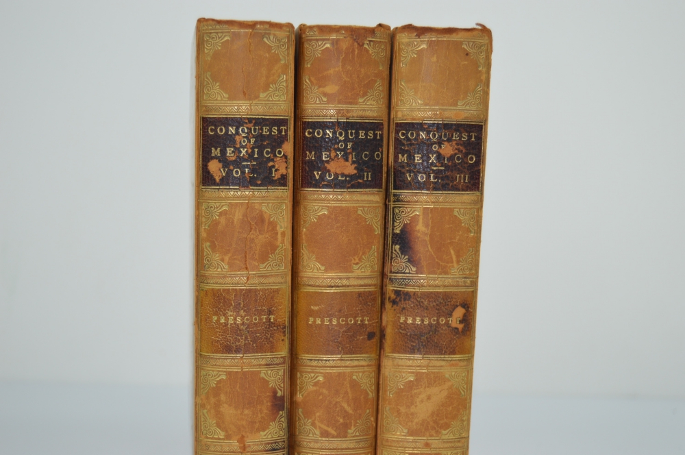 Antique "Conquest of Mexico", 3 Volumes