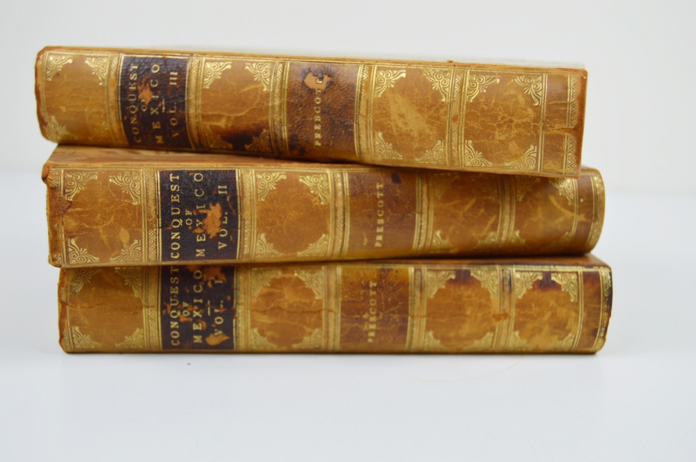 Antique "Conquest of Mexico", 3 Volumes