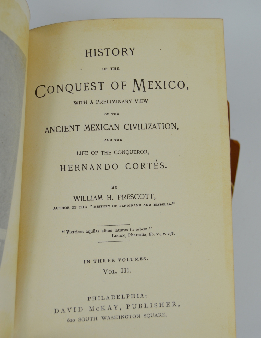 Antique "Conquest of Mexico", 3 Volumes