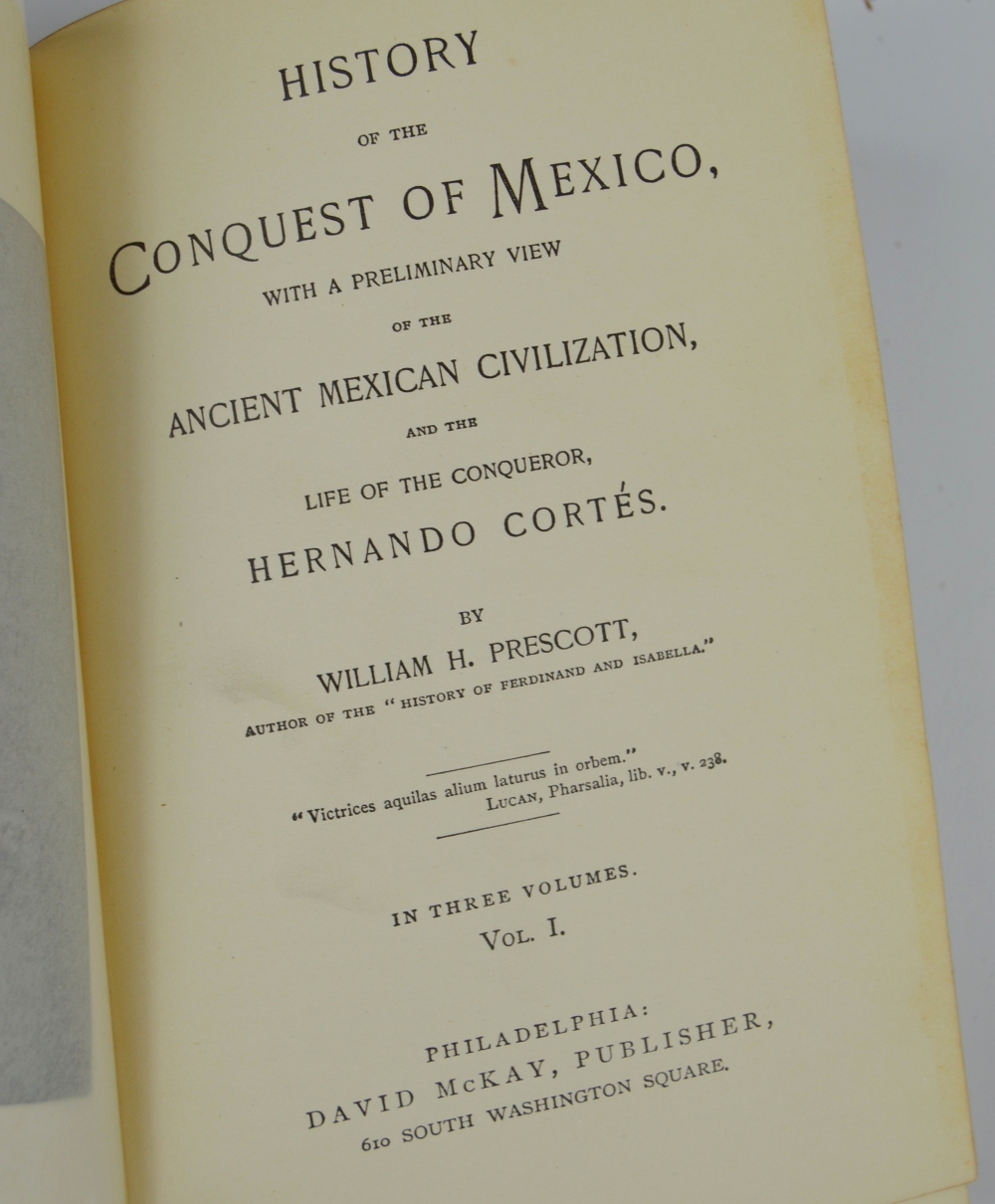 Antique "Conquest of Mexico", 3 Volumes
