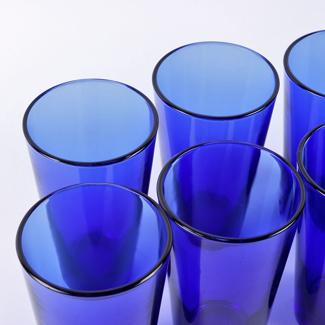 Blue Glass Drinking Glasses