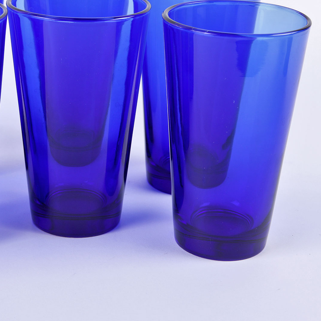 Blue Glass Drinking Glasses
