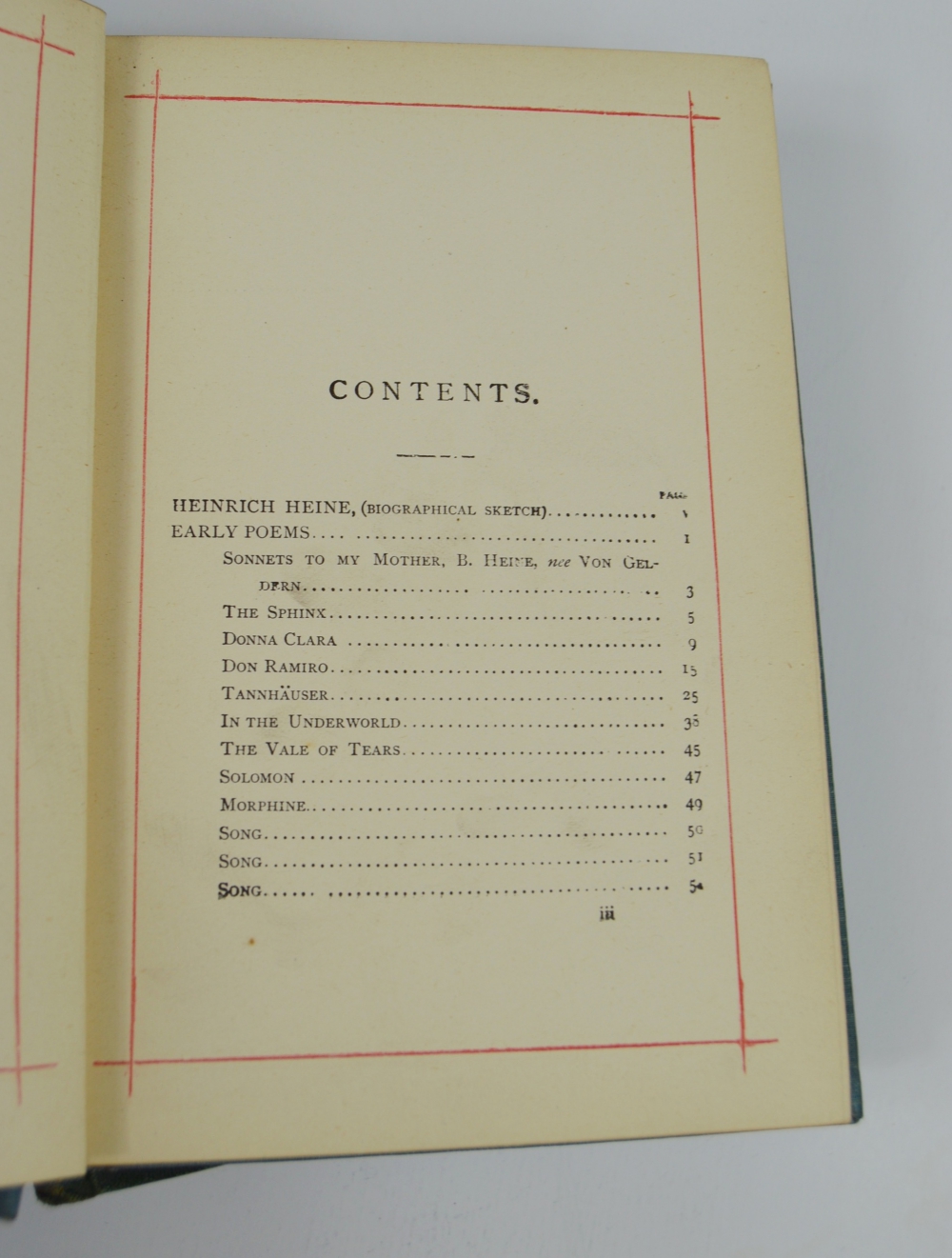 Antique Poetry Books By Heinrich Heine