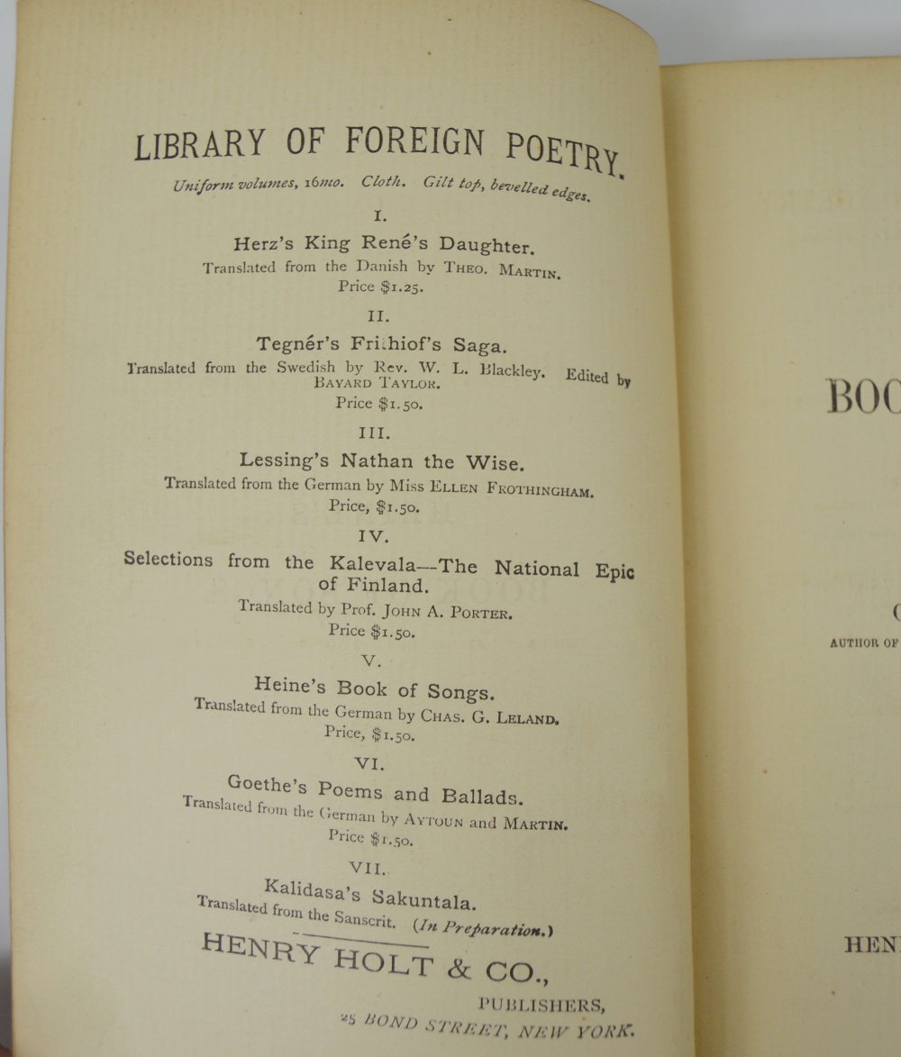 Antique Poetry Books By Heinrich Heine