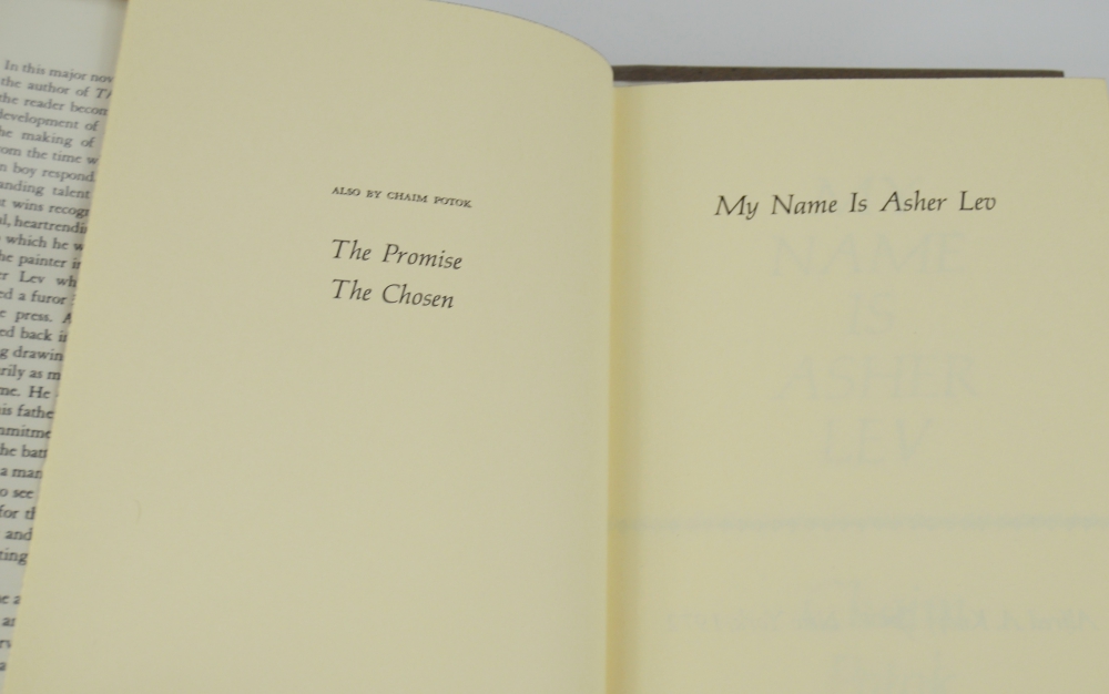 1st Edition Chaim Potok Novels, One Signed