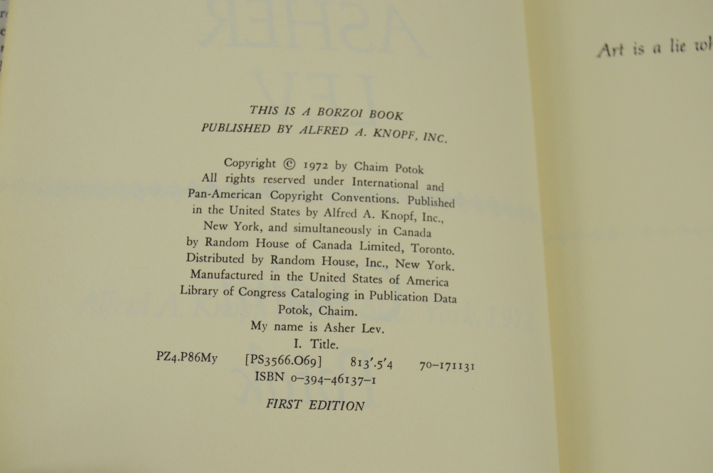 1st Edition Chaim Potok Novels, One Signed