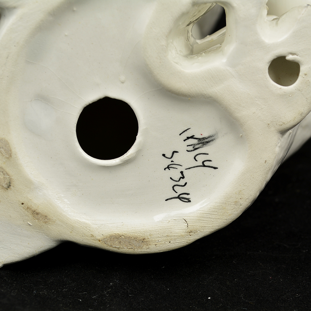 Pair of Vintage White Porcelain Capuchin Monkey Figurines