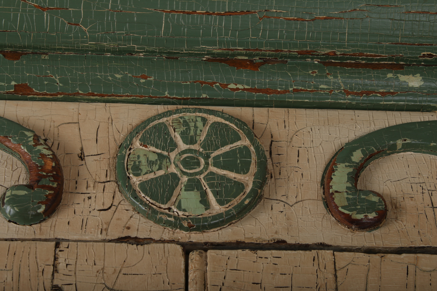 Antique Victorian Painted Hutch