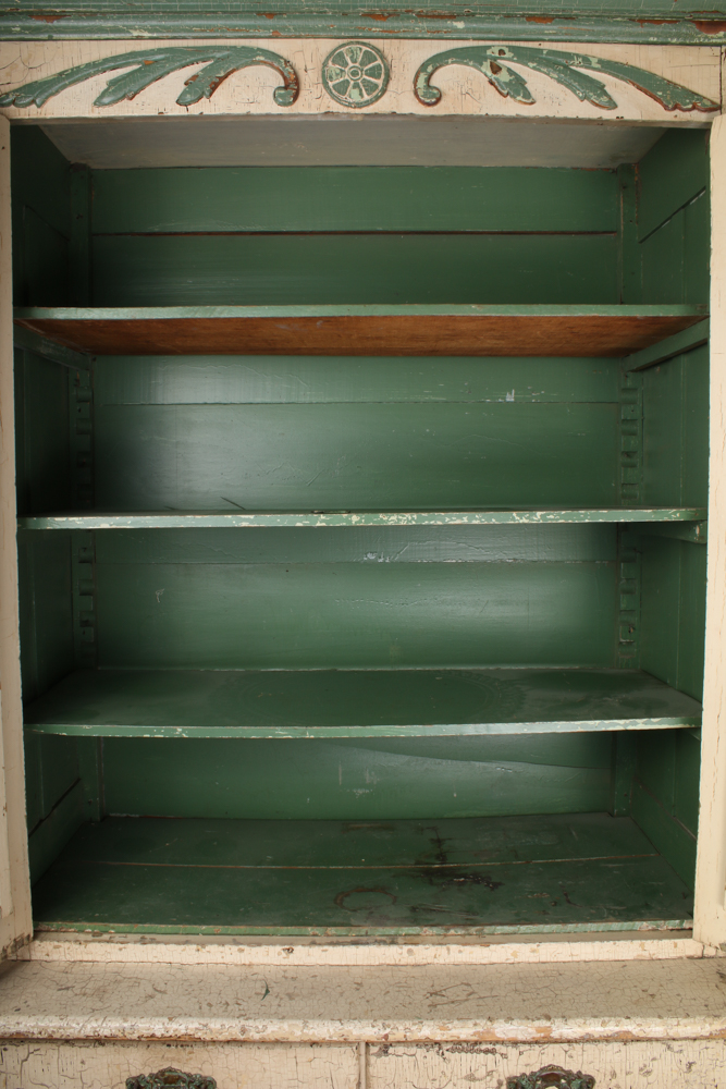 Antique Victorian Painted Hutch