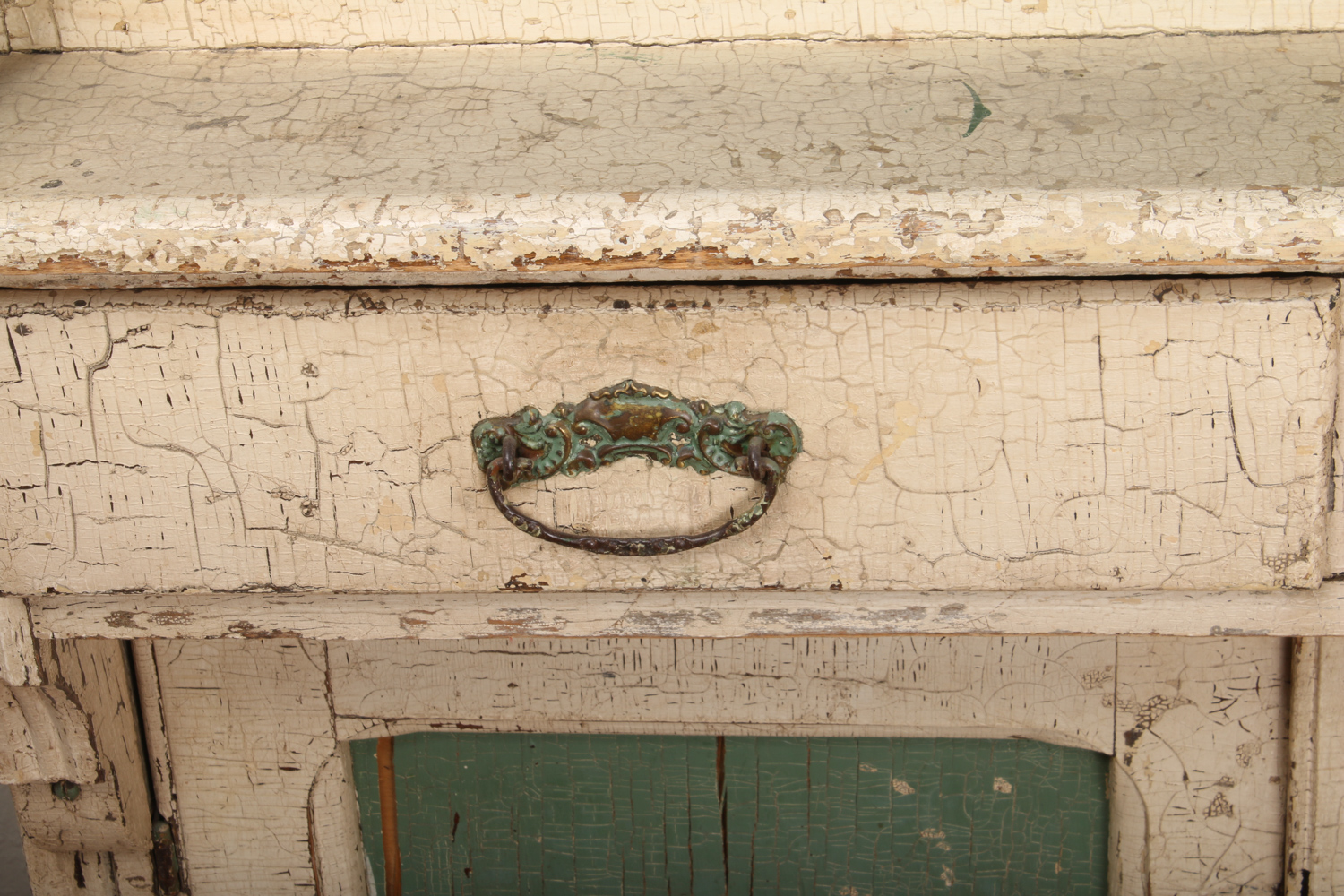 Antique Victorian Painted Hutch