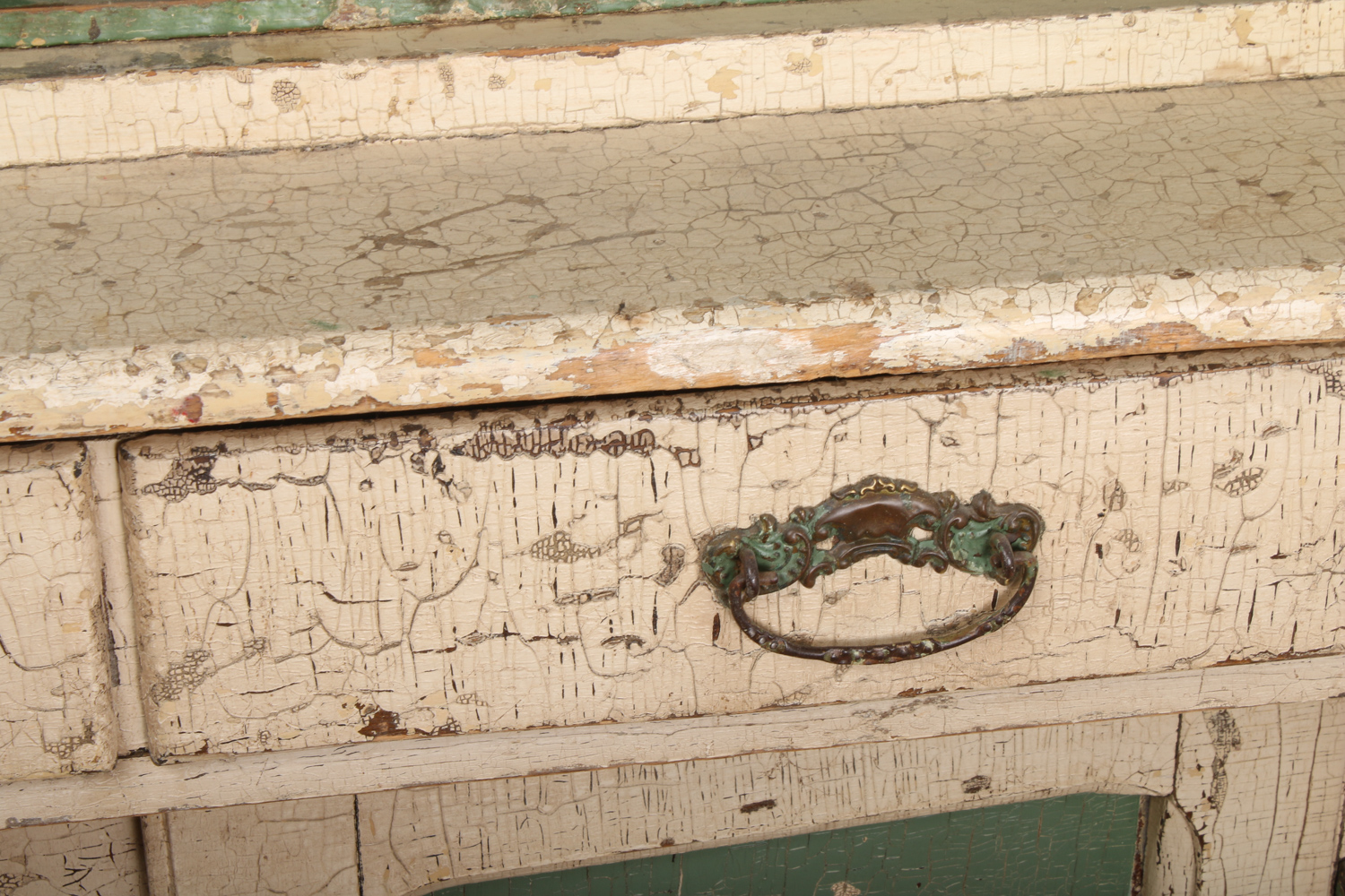 Antique Victorian Painted Hutch