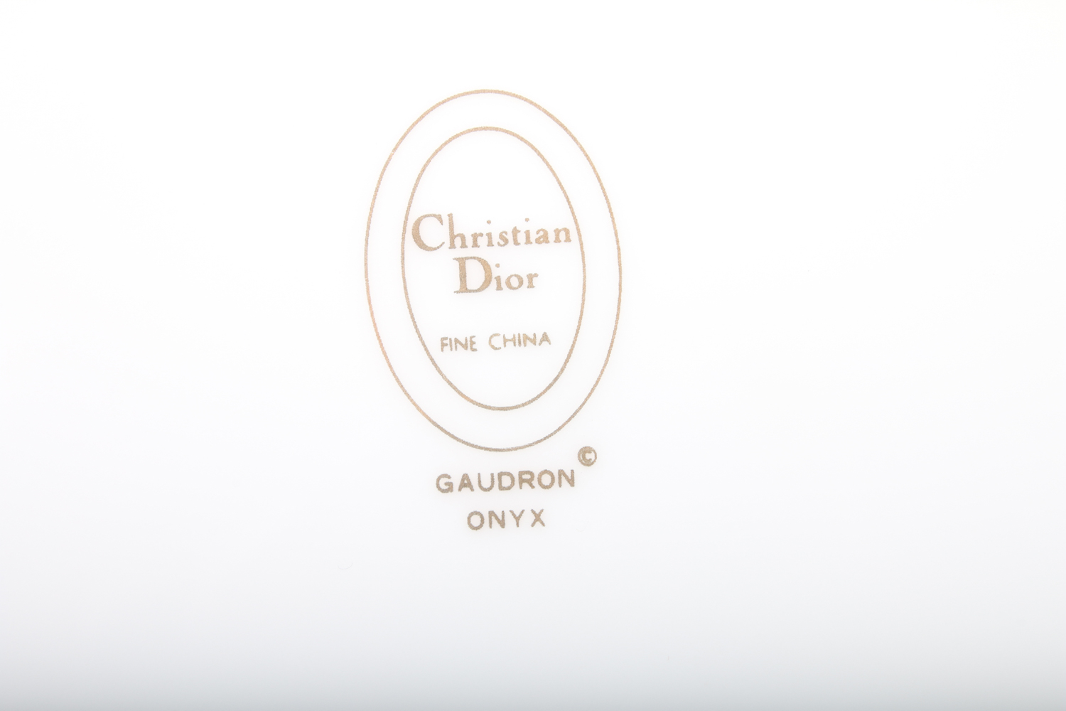 Set of Christian Dior "Guadron Onyx" Fine China