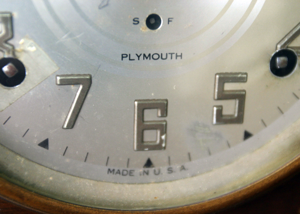 Vintage "Plymouth" Mantel Clock