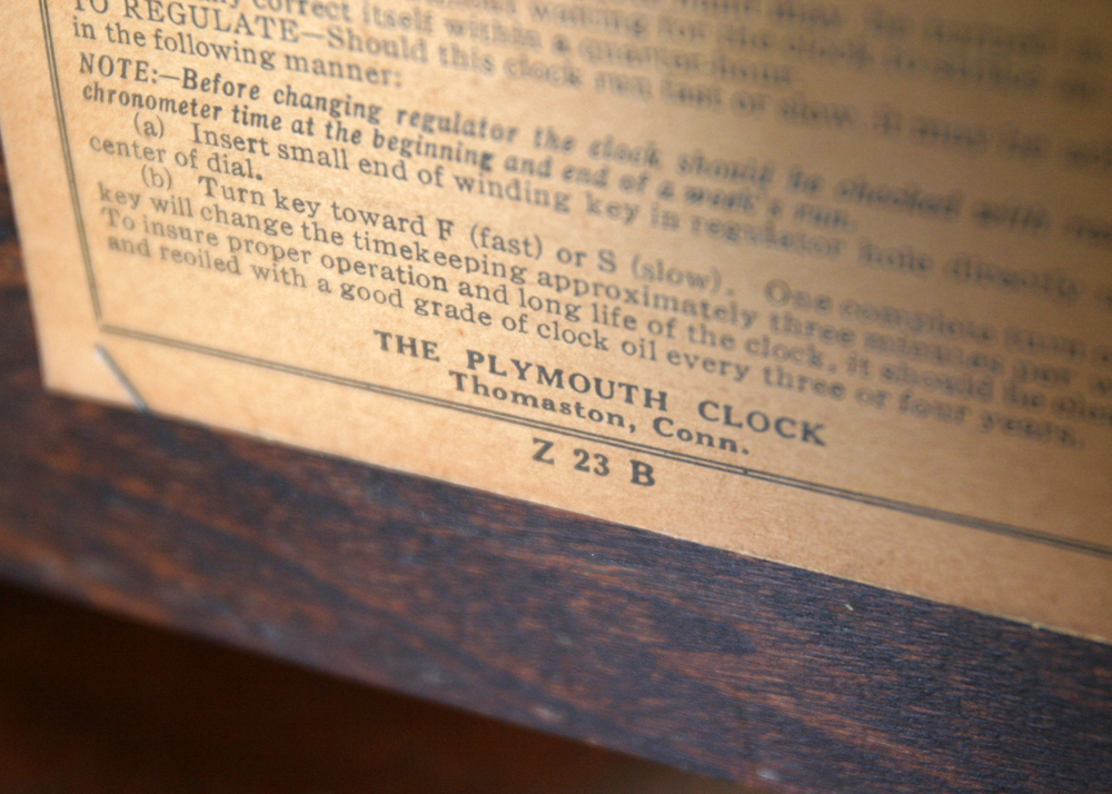 Vintage "Plymouth" Mantel Clock