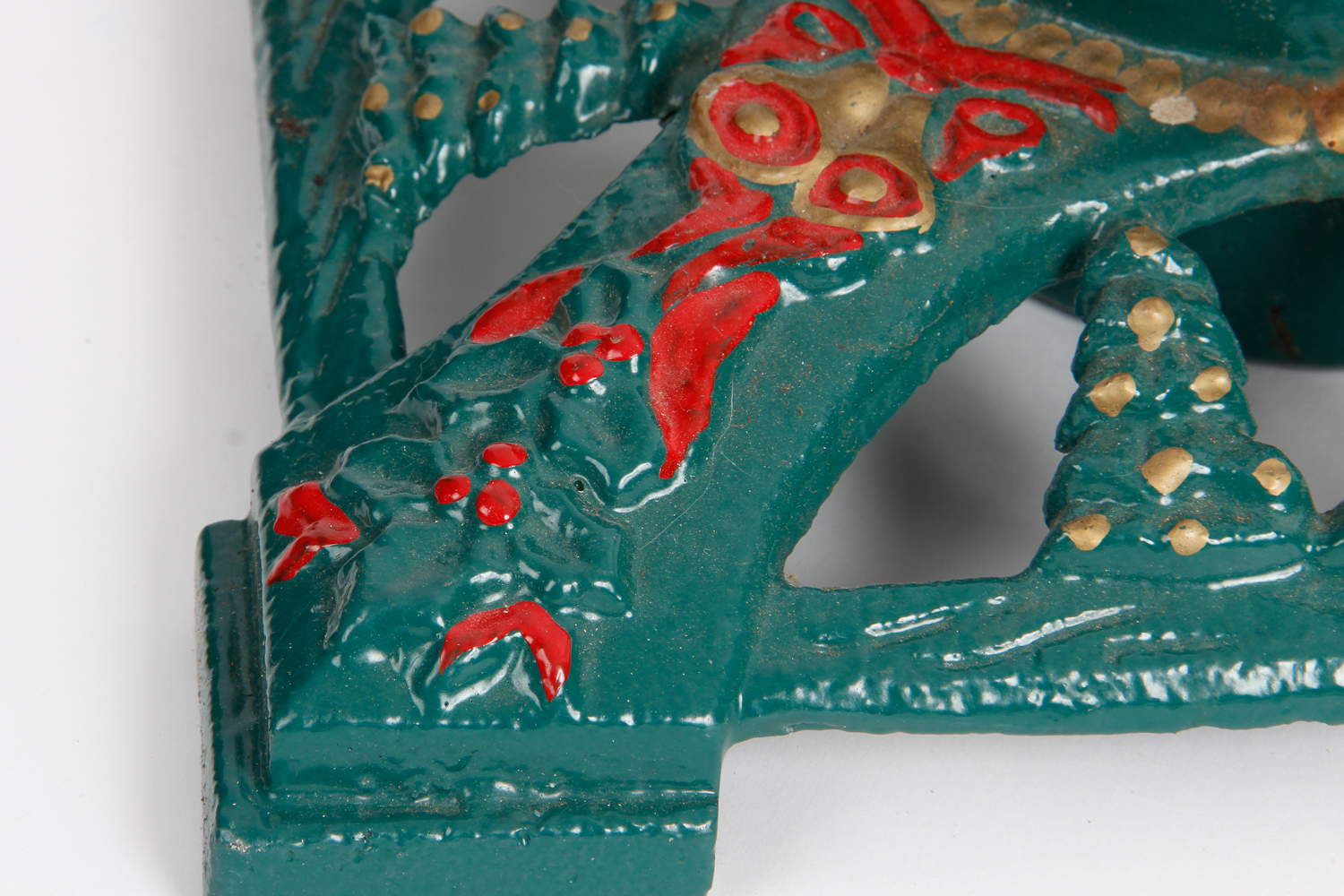 Christmas Decor Featuring a Cast Iron Tree Stand