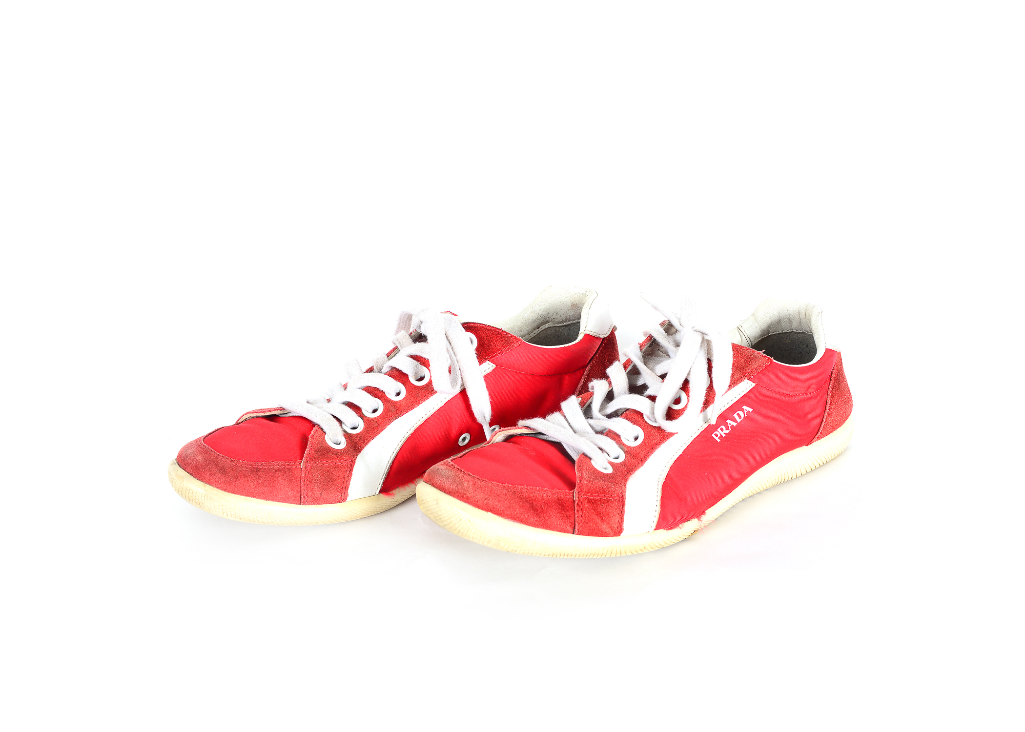 Red Prada Tennis Shoes