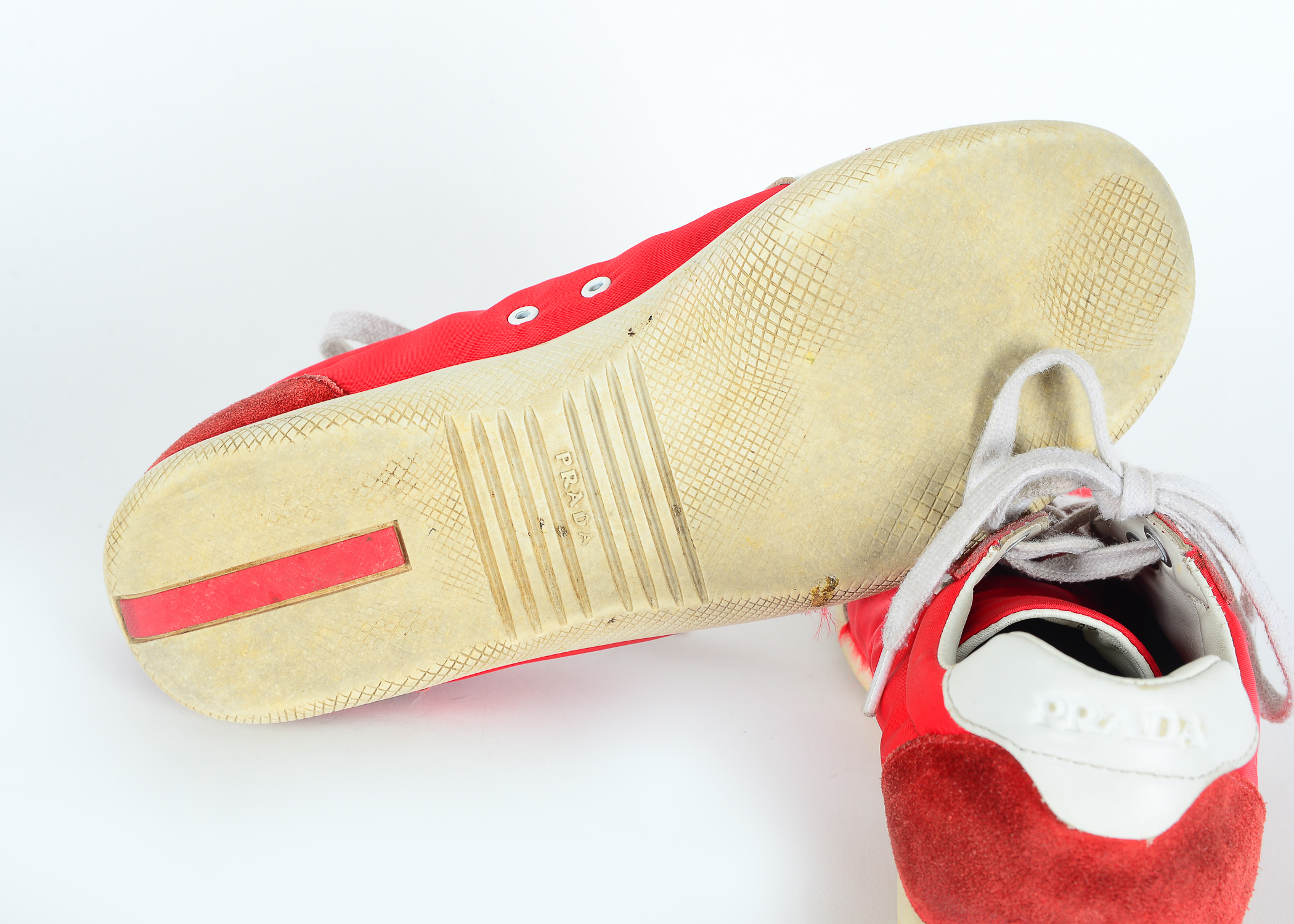 Red Prada Tennis Shoes