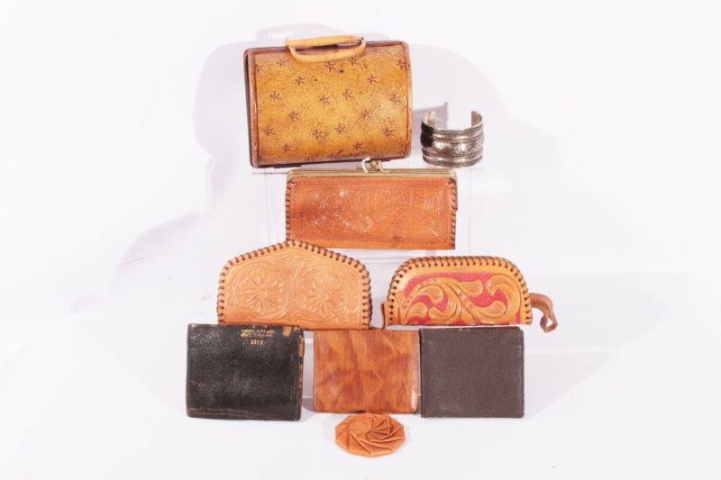 Collection of Mexican Leather Wallets and Accessories