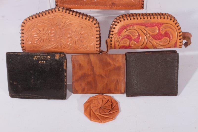 Collection of Mexican Leather Wallets and Accessories